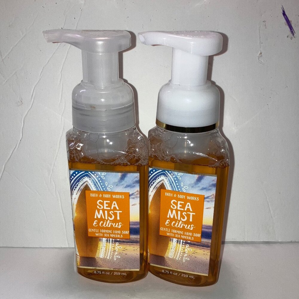 Bath & Body Works Gentle Foaming Hand Soap Sea Mist 2 Pack NEW